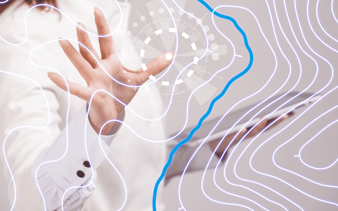 What are Geomatic Services | Image of hand and digital geographic images